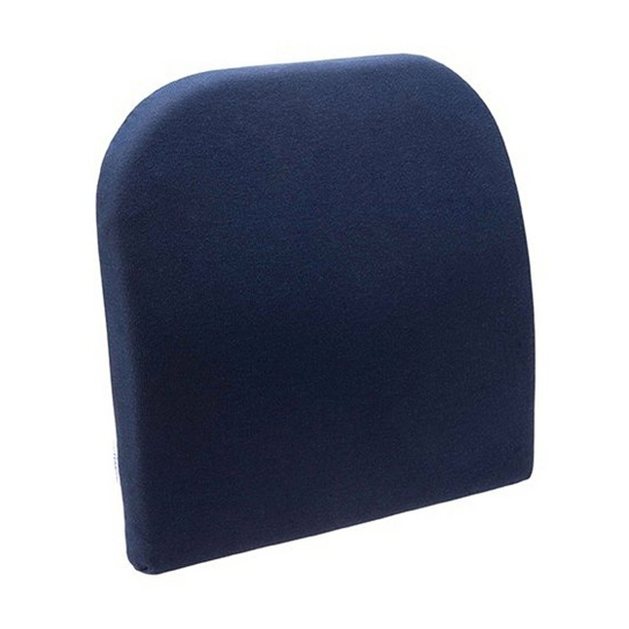 Das blaue TEMPUR® Lordosekissen steht auf einer weißen Oberfläche.