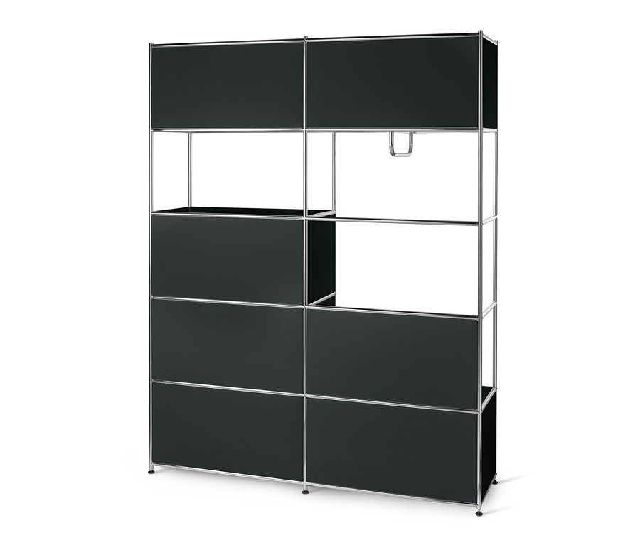Système d'armoires en métal « CN3 », noir.