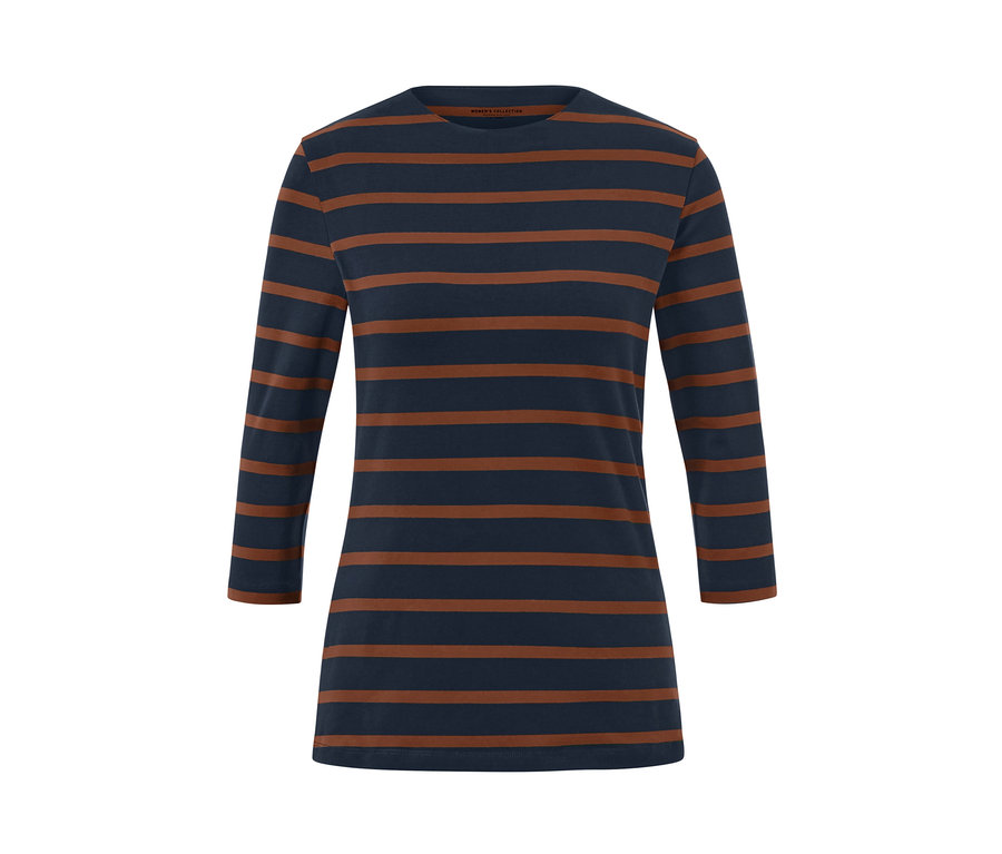 T-shirt à rayures avec manches 3/4.
