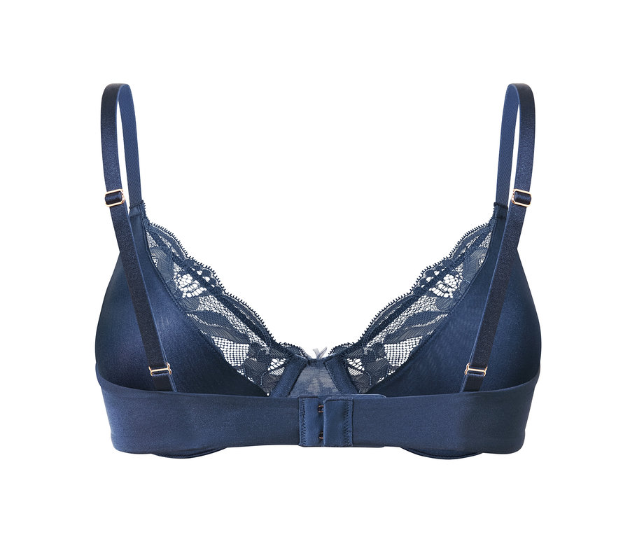 Soutien-gorge à armatures bleu.