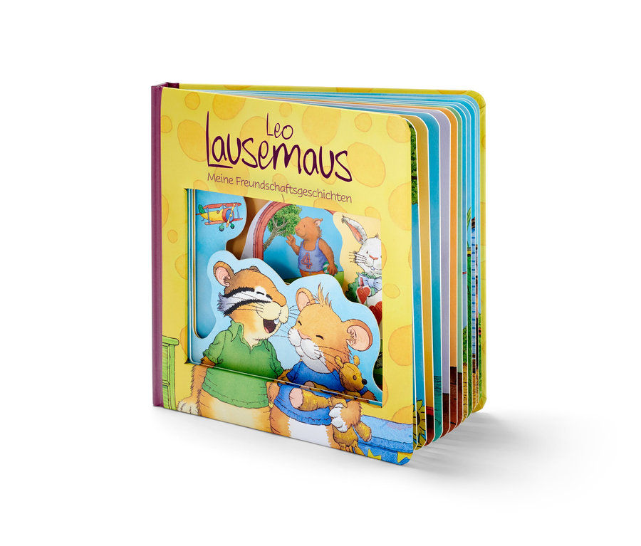 Livre « Leo Lausemaus – meine Freundschaftsgeschichten » sur fond blanc.