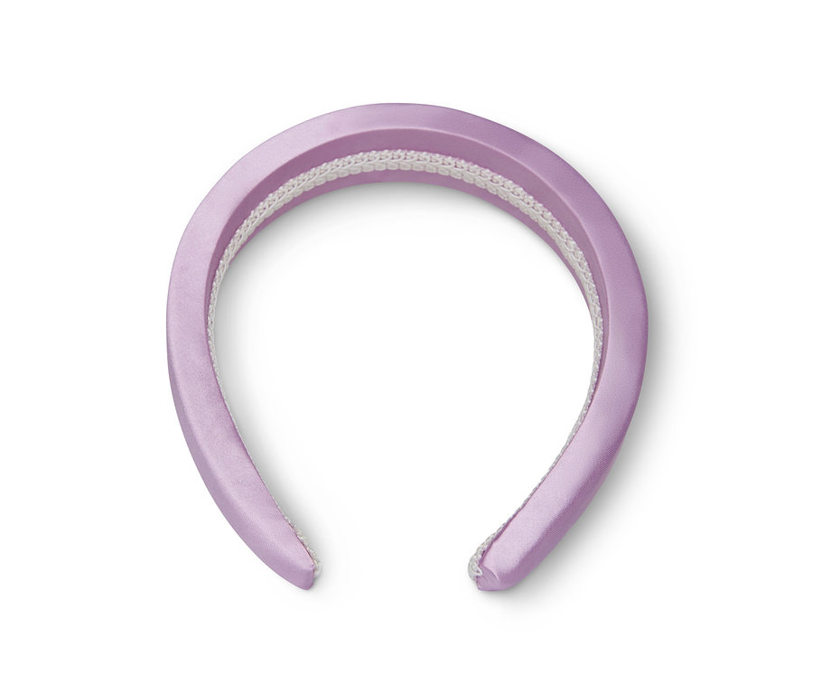 Un serre-tête violet sur fond blanc.