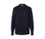 Pull en maille fine bleu foncé.