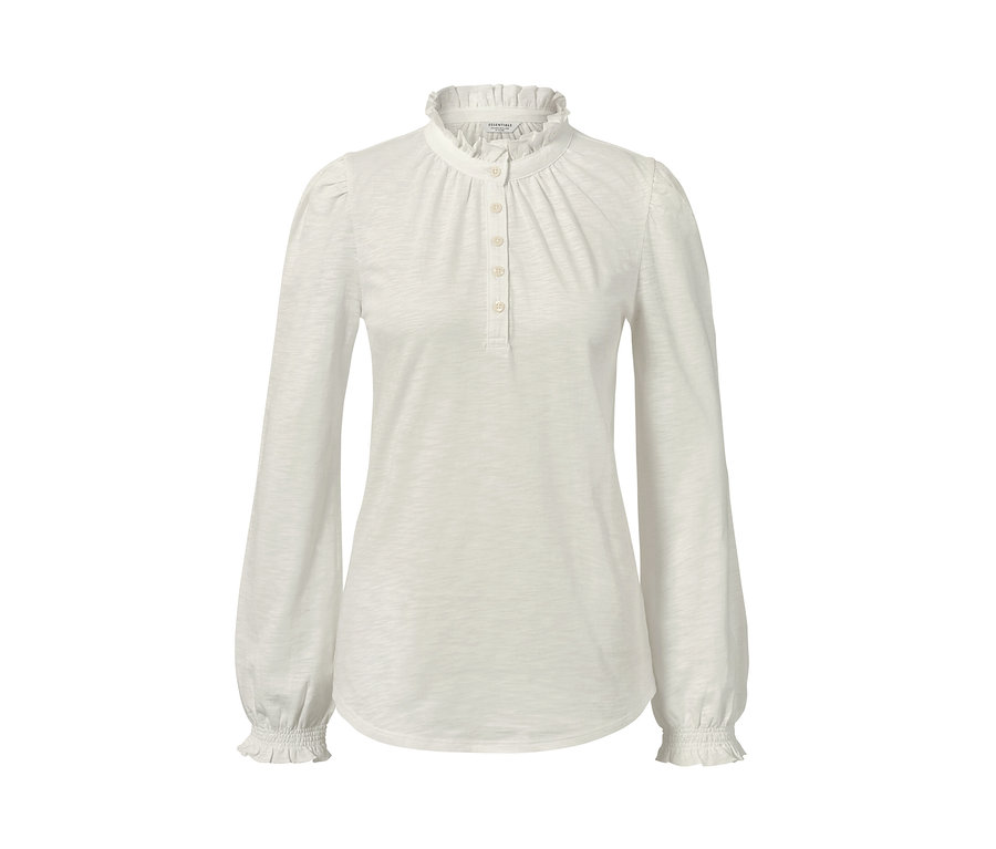 Un t-shirt manches longues avec fronces.