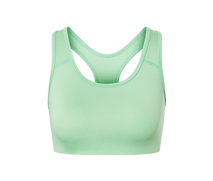 Brassière de sport vert clair.