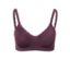 Soutien-gorge doux Seamless aubergine avec détails en dentelle.
