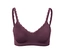 Soutien-gorge doux Seamless aubergine avec détails en dentelle.