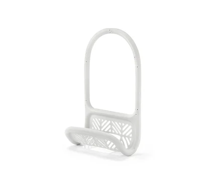 Porte-éponge blanc.