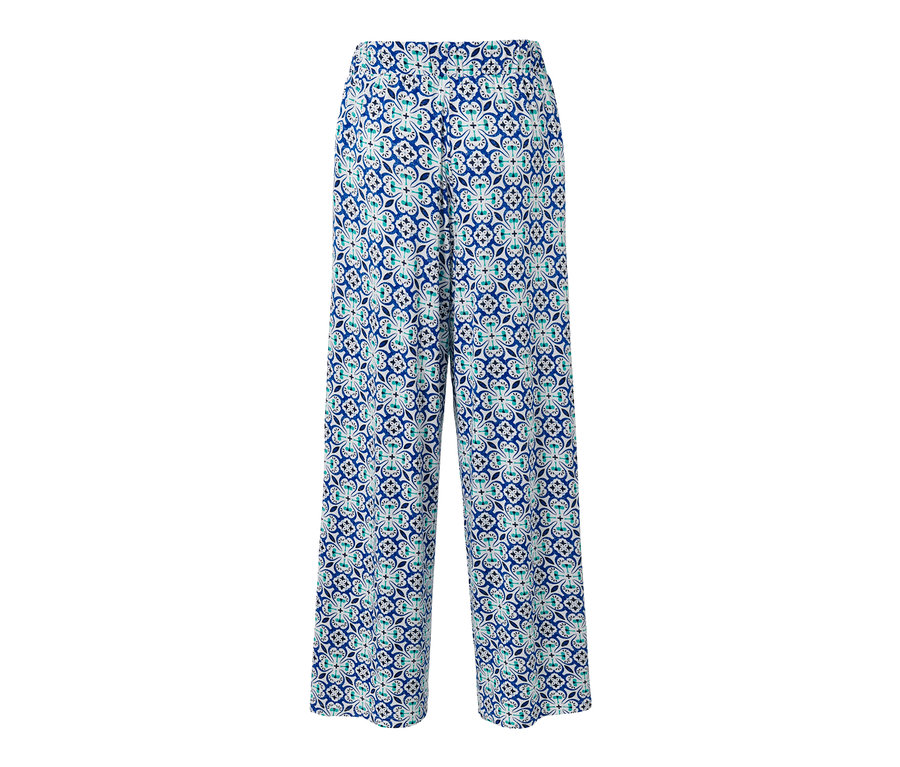 Pantalon palazzo à imprimé intégral.