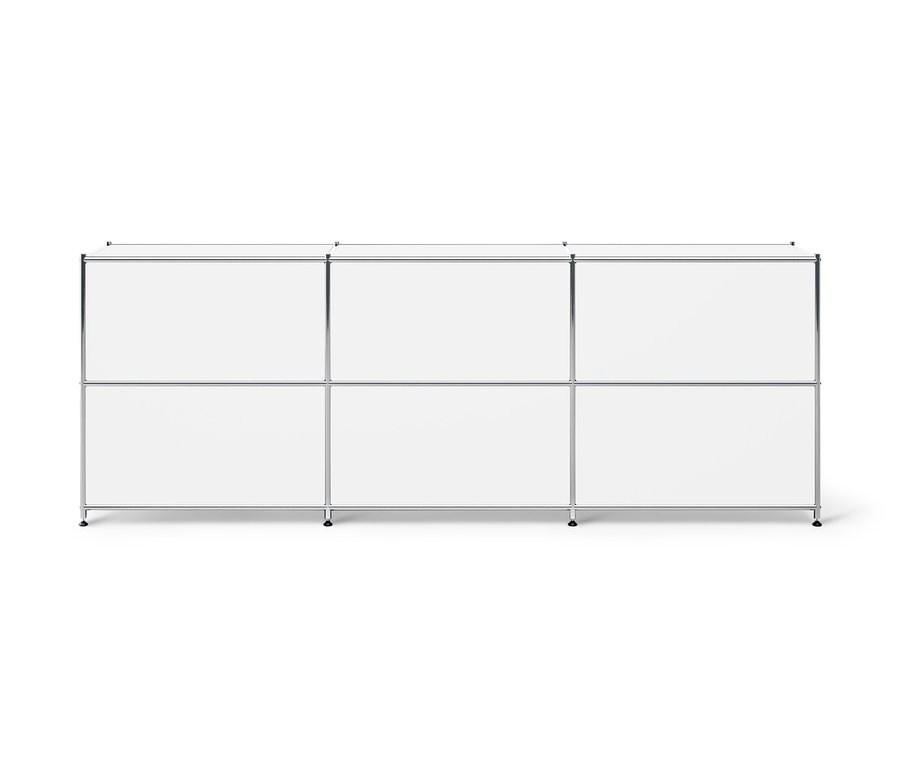 Buffet en métal blanc « CN3 » à 3 abattants amovibles.