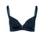 Soutien-gorge à coques souples bleu foncé avec dentelle.