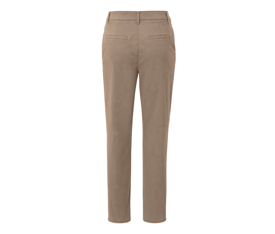 Vue arrière d'un chino beige.
