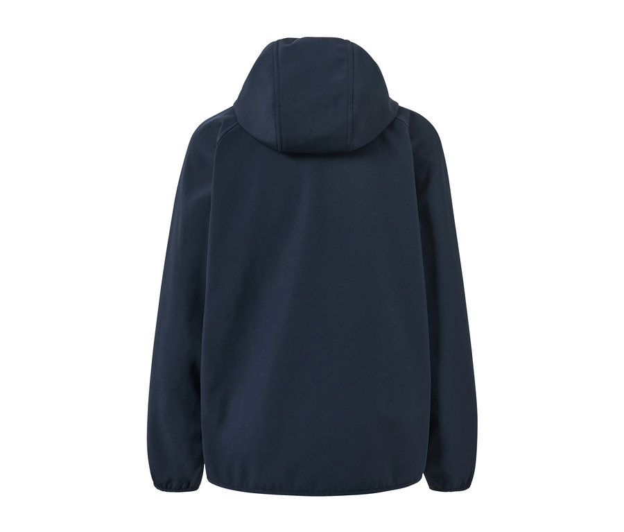Veste softshell bleu marine vue de derrière.