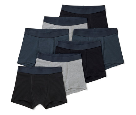 7 boxers pour enfant, noirs