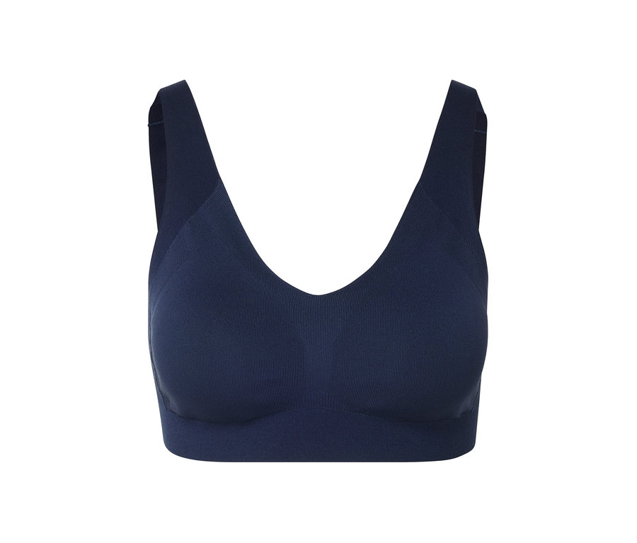 Soutien-gorge de sport bleu marine.