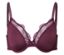 Soutien-gorge à armatures bordeaux.