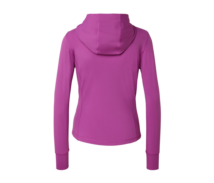 Vue arrière d'une veste de sport violette.