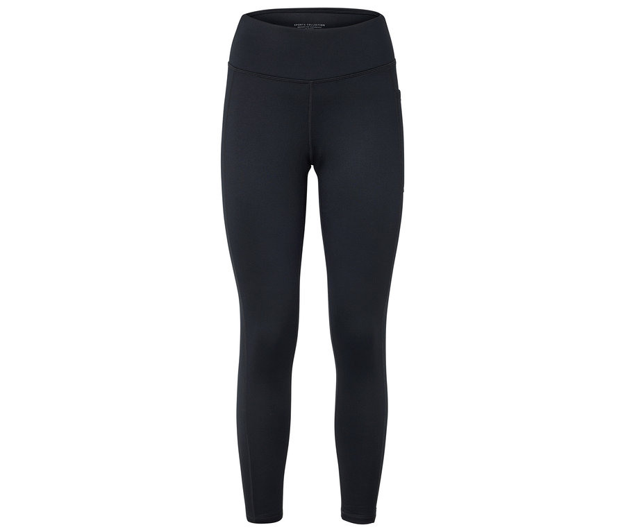 Leggings noirs sur fond blanc.