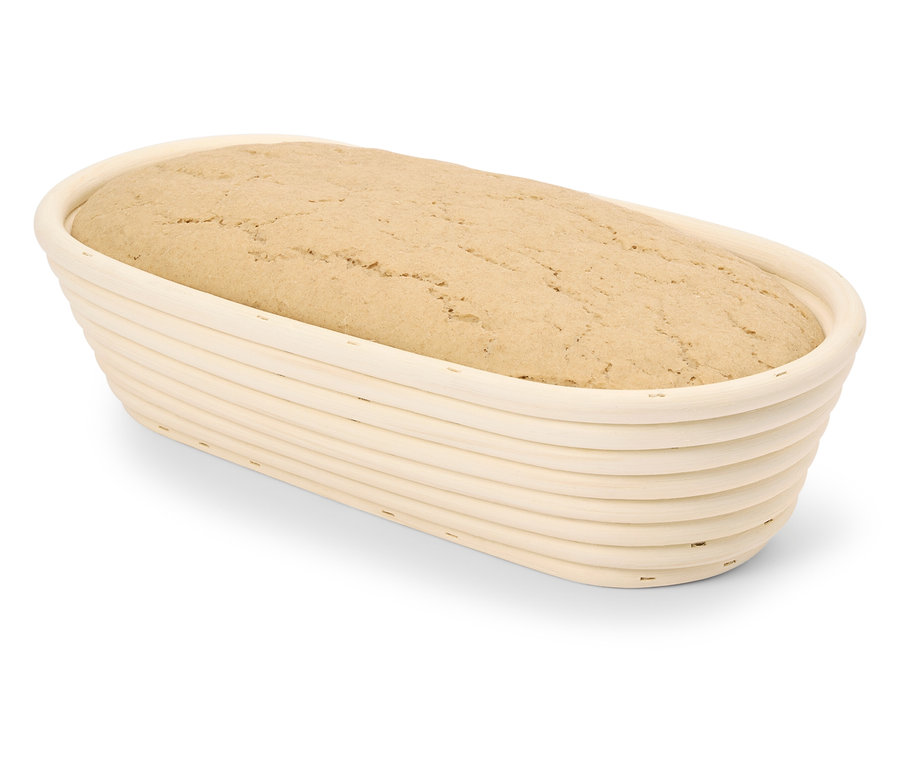 Pain dans un banneton en rotin.