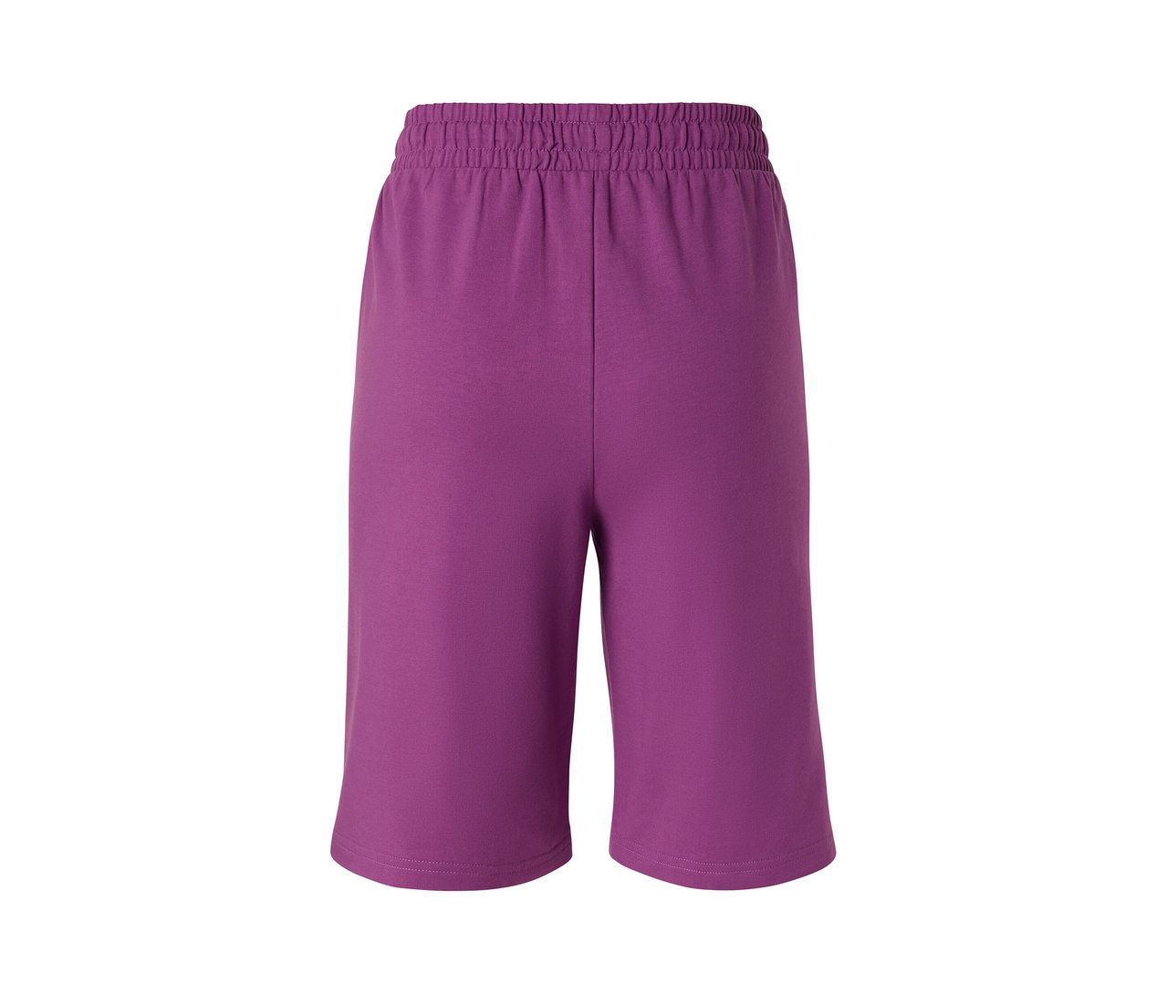 Short en sweat violet avec taille élastique.