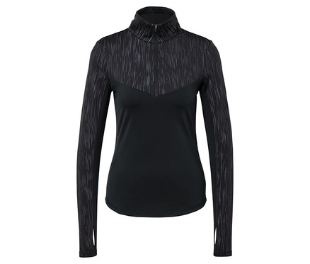 T-shirt fonctionnel thermique, noir-arc-en-ciel