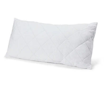 Oreiller blanc Cell Solution®, 80 x 40 cm, avec un motif matelassé en losanges sur un fond blanc.