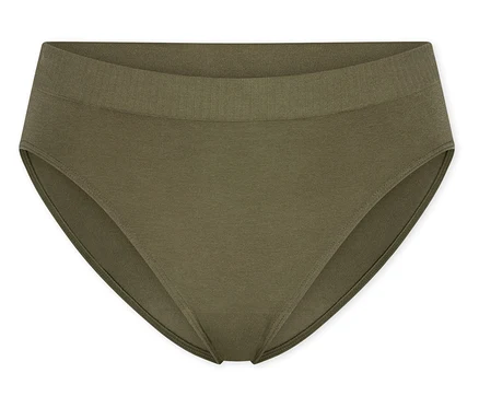 Slip Rio SCHIESSER vert olive avec ceinture côtelée.