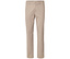 Pantalon en tissu beige, vue de face.
