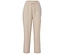 Pantalon beige avec cordon de serrage sur fond blanc.