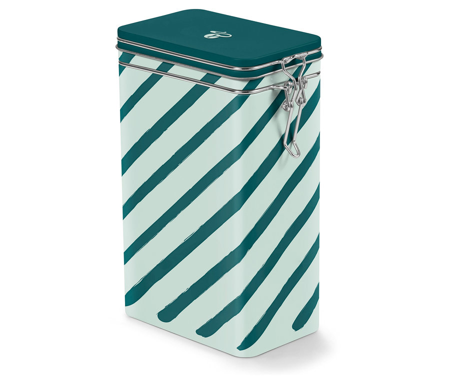 Boîte à café, rayée