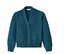 Veste tricotée en chenille pour enfant, bleu-vert