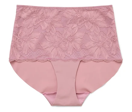 Culotte rose pour femme avec motif floral.