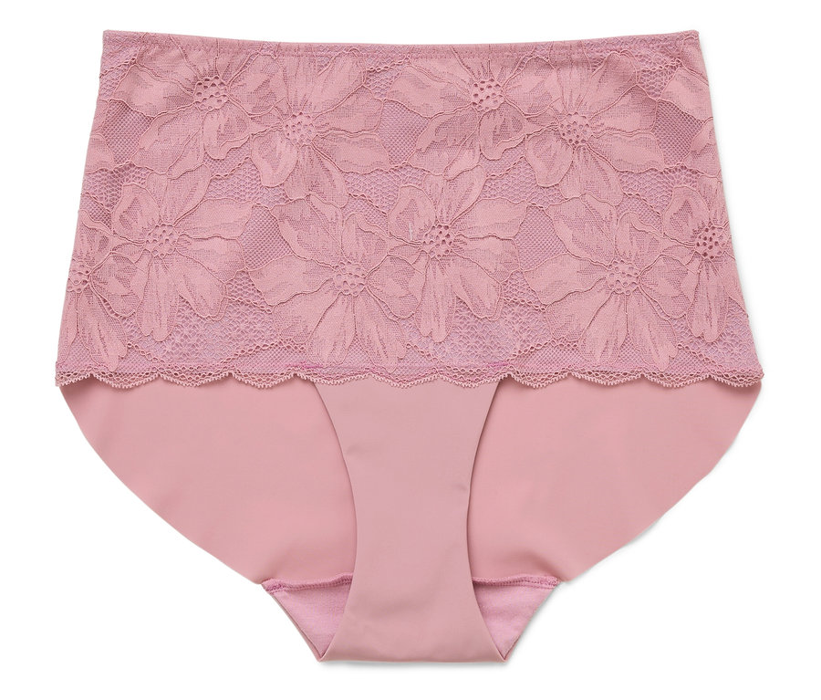 Culotte rose pour femme avec motif floral.