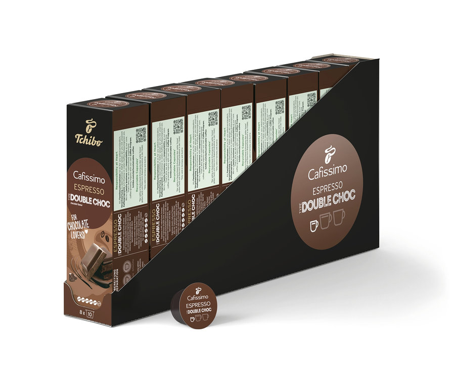 Un paquet de capsules Cafissimo Flavoured Espresso – Double Choc.