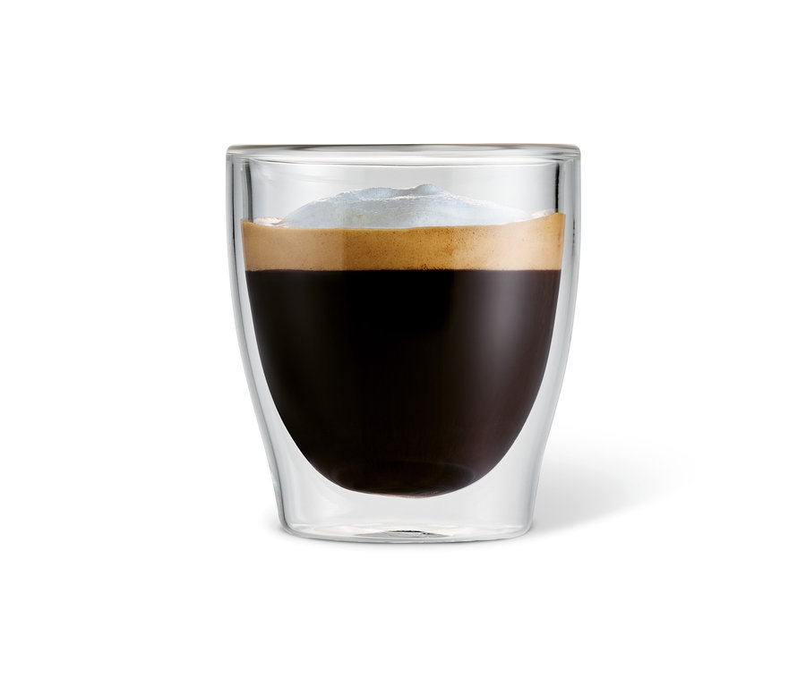 Expresso dans 2 verres à double paroi.