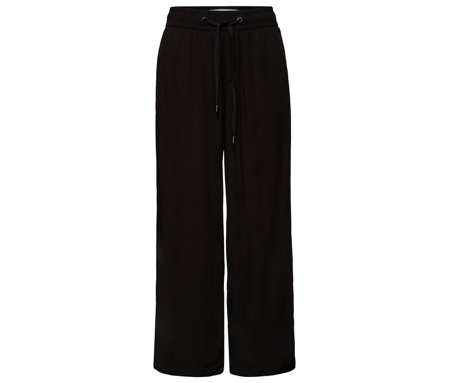 Culotte 7/8 noire Street One « EMMA » avec taille élastique et cordon de serrage.