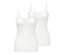 Deux maillots de corps blancs, 2 pièces, sur fond blanc.
