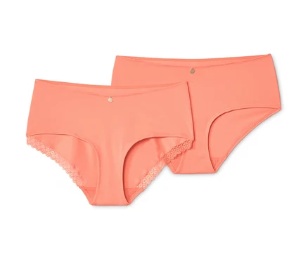 Deux culottes couleur papaye.
