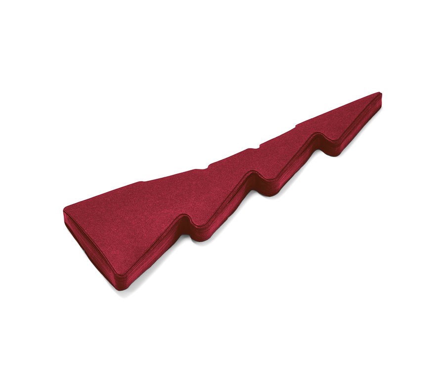 Arbre en papier pliable rouge, moyen.