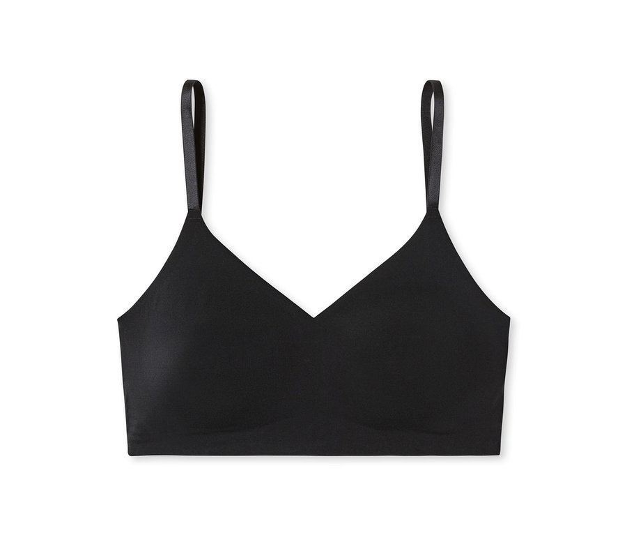 Brassière invisible noire SCHIESSER avec coussinets.