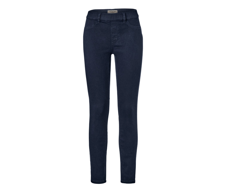 Treggings bleu foncé - coupe « Nelly » sur fond blanc.
