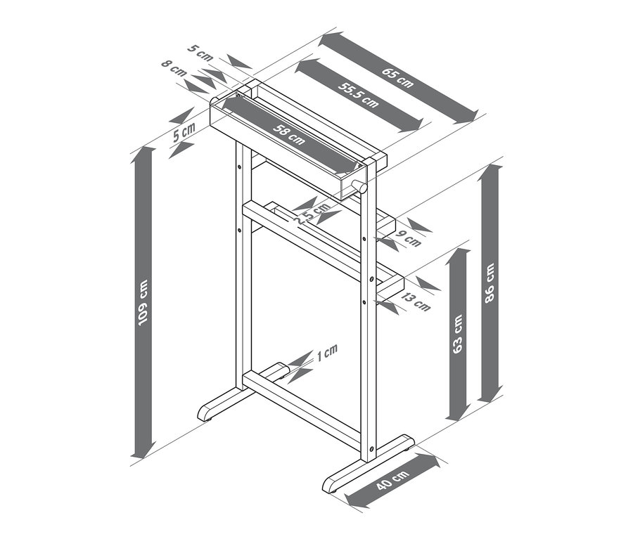 Dimensions d'un valet de chambre.