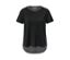 T-shirt de sport noir à manches courtes 2 en 1.