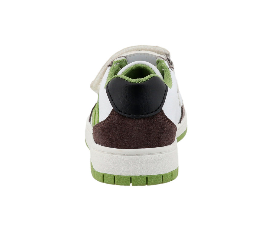 Vue arrière de baskets Lurchi gris/vert.