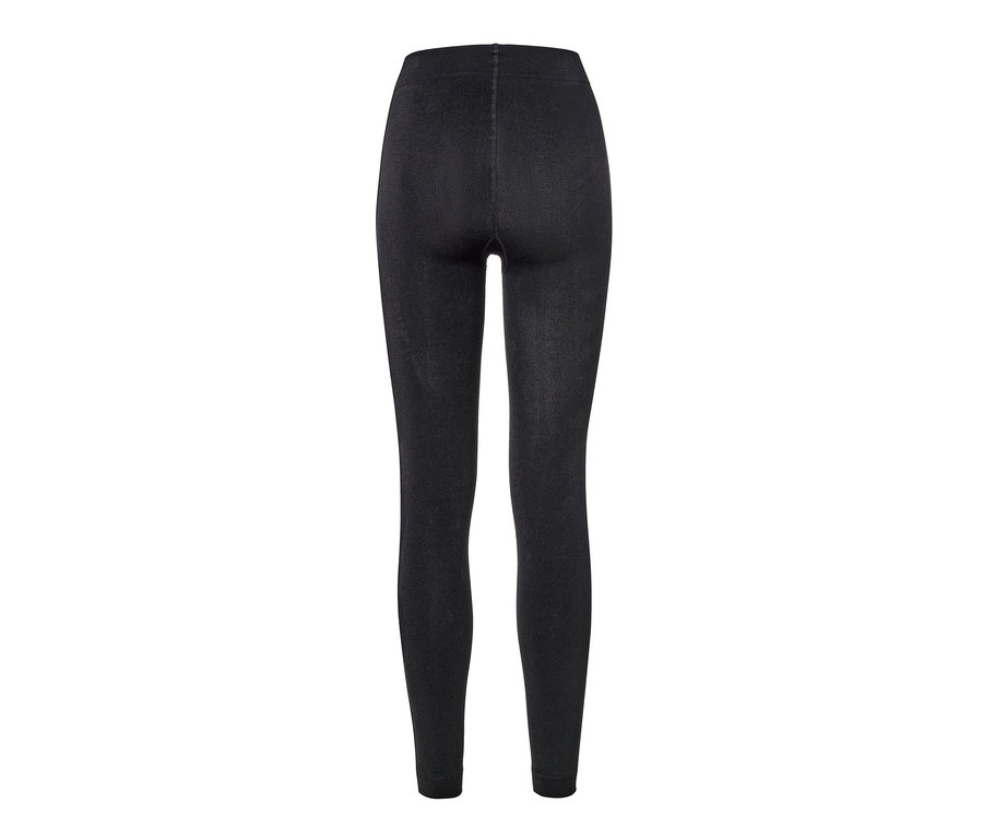 Legging thermique noir avec bande scintillante.