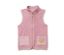 Gilet sans manches polaire pour enfant, couronne, rose à pois blancs avec une couronne dorée sur la poche.