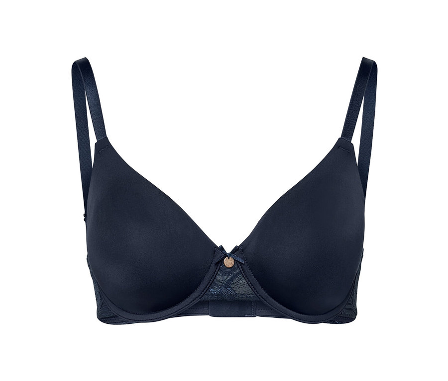 Soutien-gorge à armature bleu foncé.