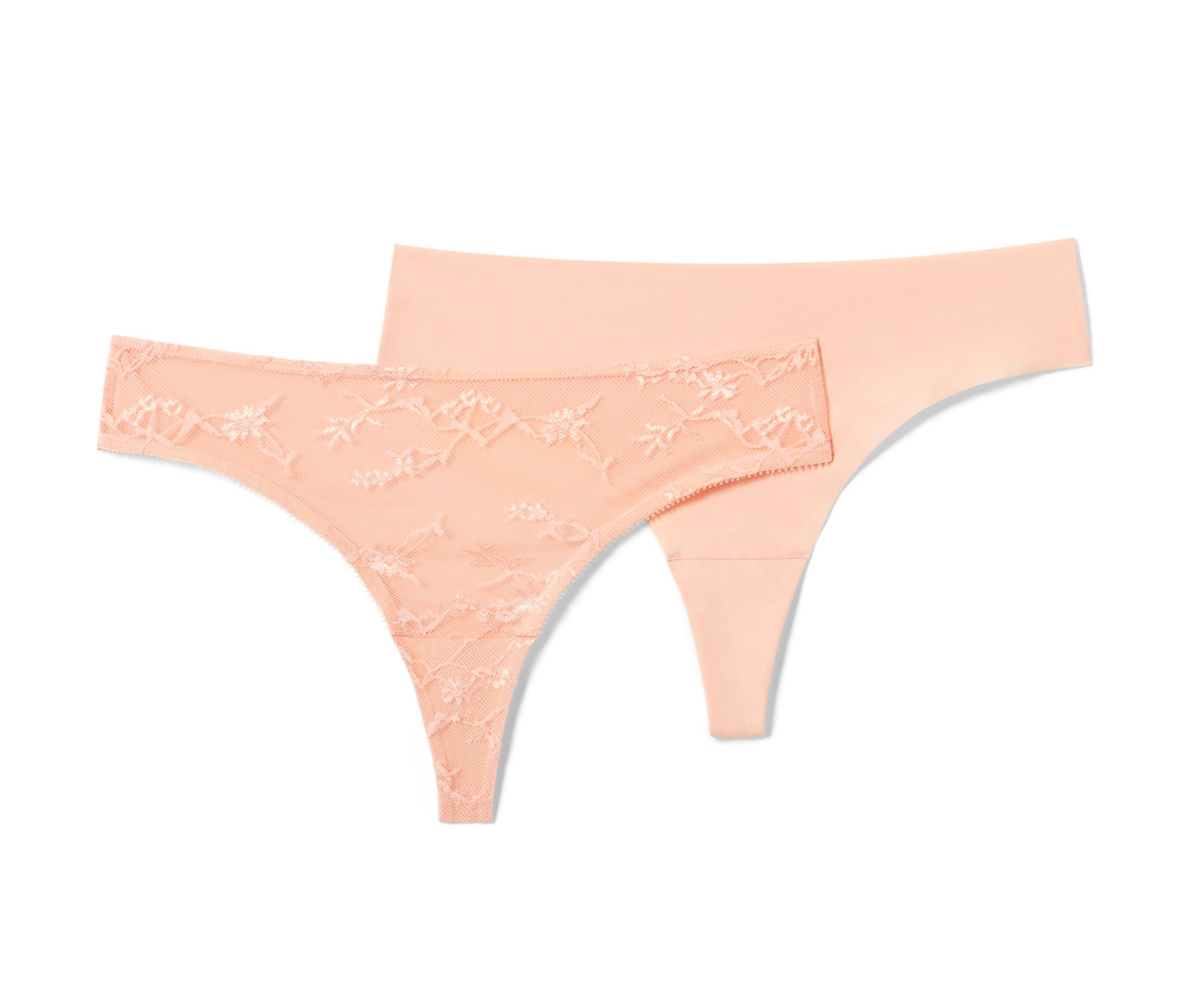 Deux tangas brésiliens Magic Cut abricot.