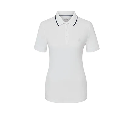 Polo technique blanc à manches courtes.