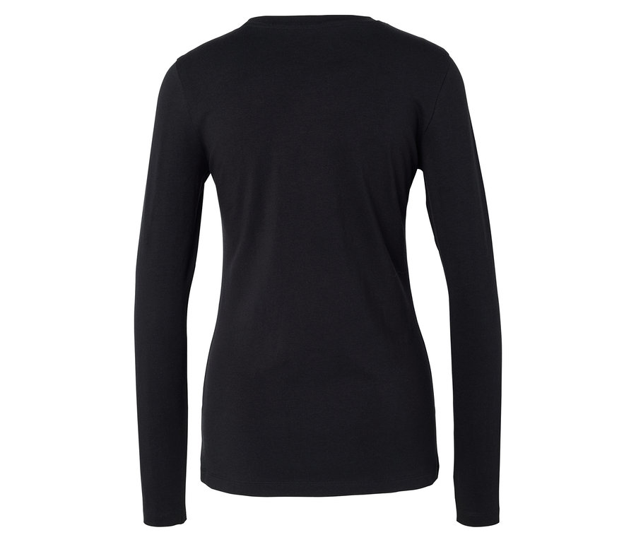 T-shirt noir à manches longues vu de dos.